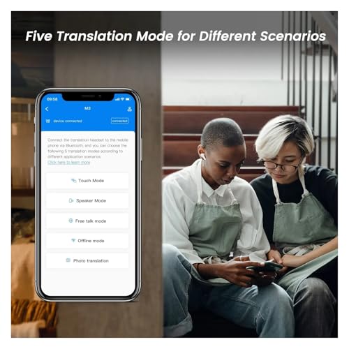 Online/Offline Voice Translator Earbuds Supports 144 Languages Translation Wireless Bluetooth Headset Instant Two Way(M3 Online Version)