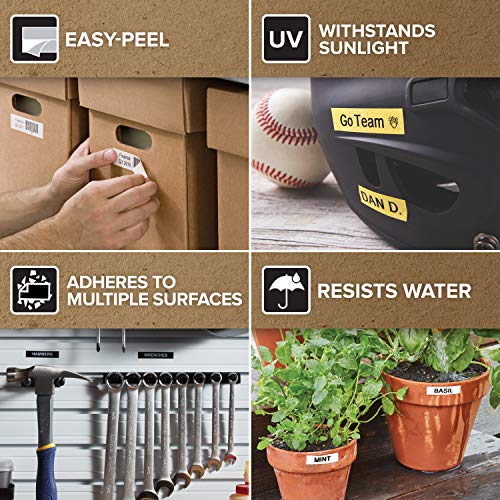 DYMO Authentic Standard D1 53713 Labeling Tape (Black Print on White Tape, 1'' W x 23' L, 1 Cartridge), Package May Vary