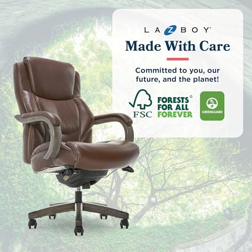 La-Z-Boy Big and Tall Executive Office Chair Lumbar Support, Leather Chair