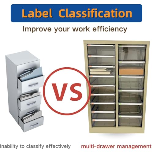 Yokoma File Cabinet 15 Drawers Vertical Document Storage Cabinet Paper Organizer for Home Office