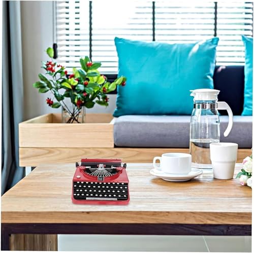 Retro Typewriter Pattern, Metal Manual Typewriter, Vintage Electric Typewriter Ornaments for Home Decoration, Hand Made Retro Decoration Pattern