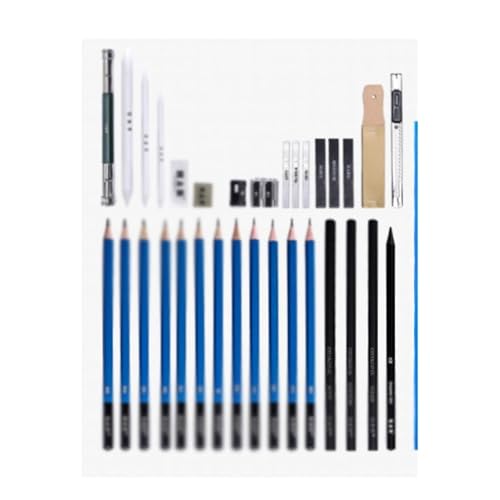 33 Piece Sketch Drawing Pencil Set For Beginners Art Stationery