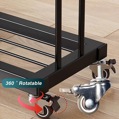 UVCMDUI Mobile Bookshelf with Wheels, Metal Rolling Utility Book Cart for Narrow Space Storage, Flexible Mute Movement Book Rack Storage Bookshelf for School Classroom Home,White