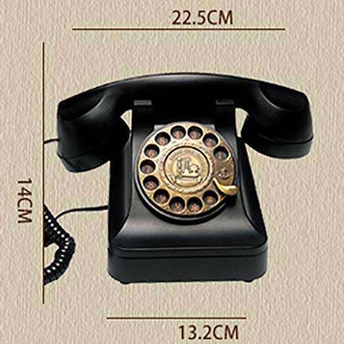 Phone Corded Telephone Landline Retro Antique Guest Room Home,Black