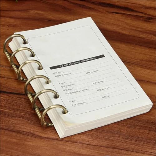 Binder Rings 20PCS Ring Binder Clips Detachable Buckle Loose-Leaf Binder 3 Rings Metal Binding Clips Office School Supplies for Report Covers(Bronze 2cm)