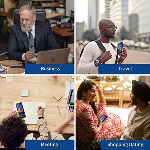 Anfier Language Translator Device 144 Languages AI Voice Translator W10 with 3.0 inch Touchscreen Image Translation Support Instant Two Way Translation for Travel Business