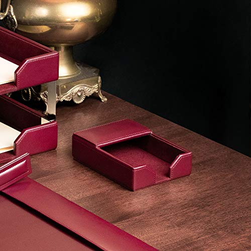 Burgundy Blue Bonded Leather 4" x 6" Memo Holder