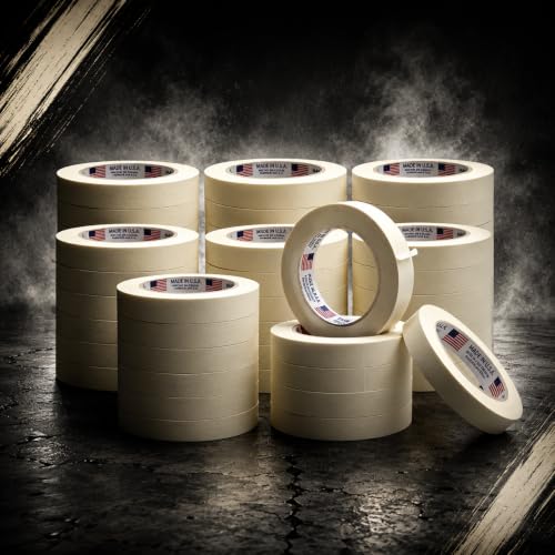 WOD MT5 Masking Tape 1 inch for General Purpose/Painting - Case of 36 Rolls - 60 Yards per roll