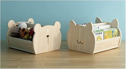 Modern Bookshelf Solid Wood Desktop Bookshelf Storage Rack Bookshelves Living Room Bedroom Bay Window Floor Simple Bookcase Shelf Books Holder Organizer (Color : Cat)