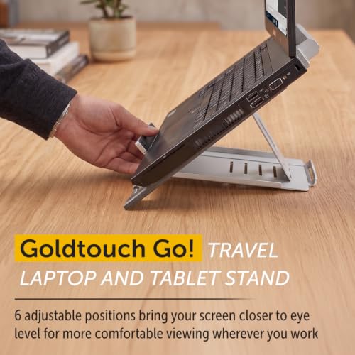 Goldtouch Go! Travel Laptop and Tablet Stand, Aluminum Laptop Riser