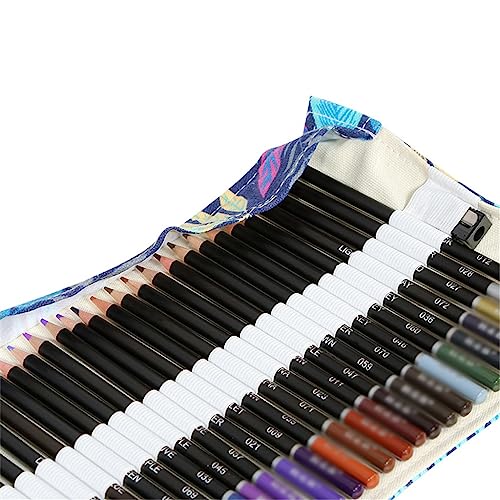 SIDUFHAOPKLL Oil-based Coloured Pencils 72 Colours Roll-up Bag Art Painting Hand Drawing Doodle Colour
