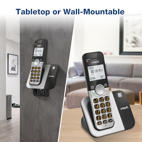 VTech DECT 6.0 Cordless Phone – Interference-Free Sound, Large Backlit Display, Big Buttons, Caller ID, Speakerphone | VG231