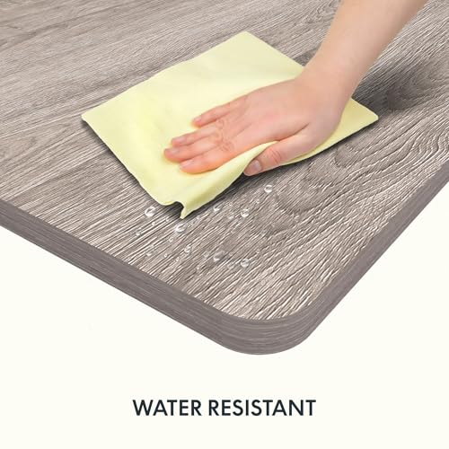 FLEXISPOT 48"x24" Whole Piece Desk Top, 1" Thick Tabletop, Gray Wood Grain