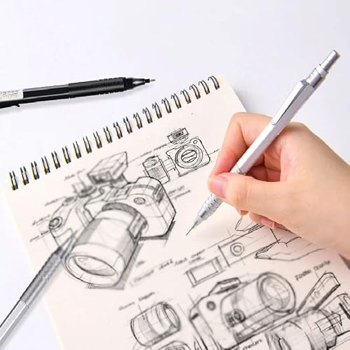 QERTYHKK 0.5/0.7mm Mechanical Pencil Lower Center Automatic Pencils and Lead Office School Writing Supplies
