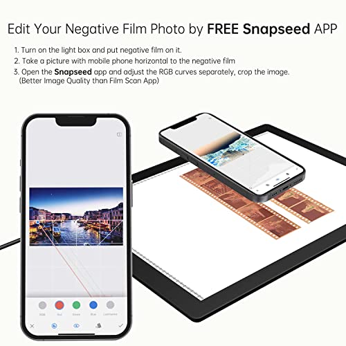 Slide Viewer Light Box 5600K 12”x8” Ultra-Thin Adjustable Brightness Backlight for Slides and Film Negative Scanning