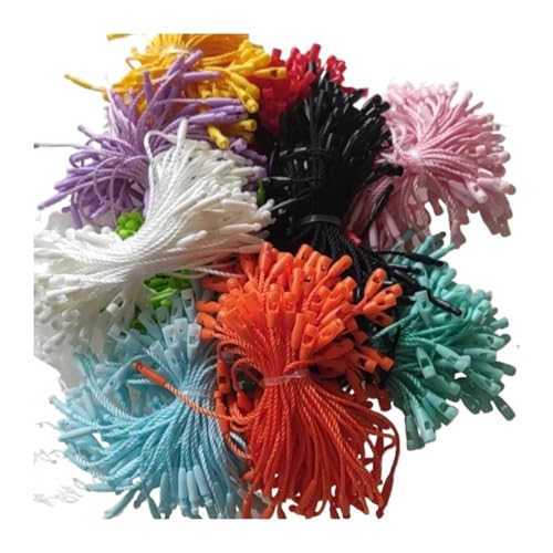 Tag Gun Fasteners 1000PCS Polyester Cords Snap Lock Pin Loop Tie Strings for Garment Label Office Filing and Craft Project(Gray)