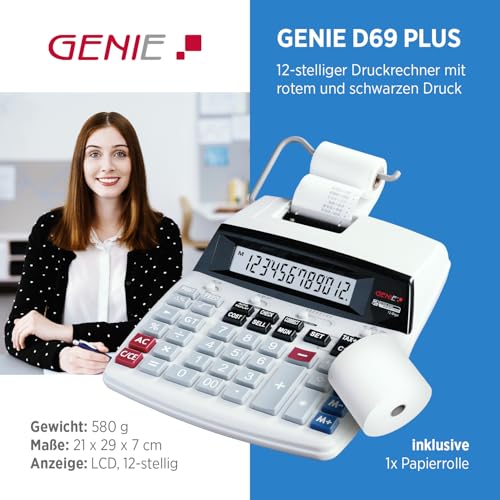 Dieter Gerth 11891 12-Digit Value Genie D69 Plus Printing Calculator