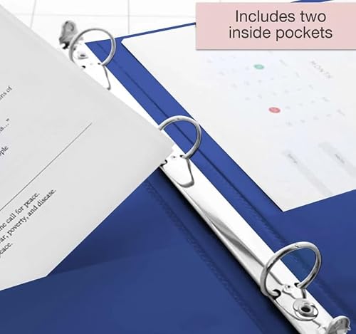12 Pack, 1.5" Blue 3-Ring View Binder w/ 2-Pockets