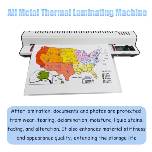 IntXanth 12.6'' Width A3 All Metal Thermal Laminating Machine, 4 Rollers