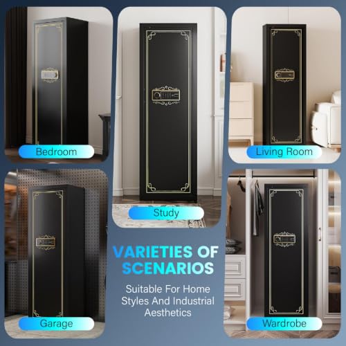 KAER Biometric Gun Safe for Rifles and Pistols Heavy Duty Gun Cabinet