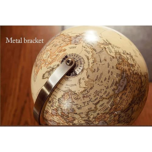 POCHY Practical Globe Metal Bracket Educational Globe Raised Relief Geographic Globes Creativity World Globe for Home Office Shelf Desktop Display Beautifully Decor