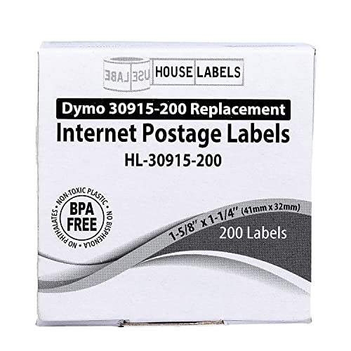 HouseLabels Compatible with Dymo 30915 Labels, 1-5/8" x 1-1/4"