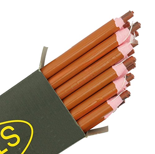 HAND China Marker Brown Colour 12 Non-Sharpening Wax Pencil 17cm