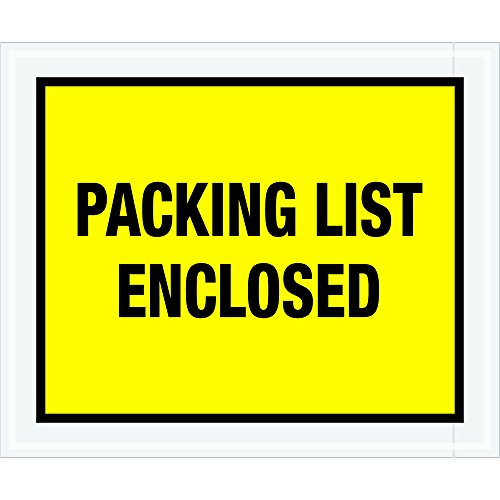 Tape Logic TLPL428 "Packing List Enclosed" Envelopes, Full Face, 10" x 12", Yellow (Pack of 500)