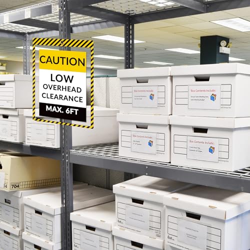 C-Line Safety Striped Shop Ticket Holders, Yellow/Black, 25/Box (44101)