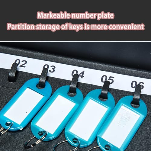 ZBWWBZZ Key Security Storage Cabinet Box, 20/28/36/48/72/105 Wall Mounted Key Organizer with Combination Lock, for Home Office, Hotel,72pcs