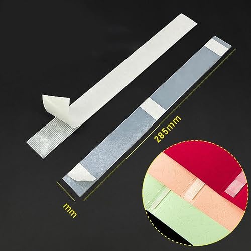 RYGVPR Thermal Glue Strips Book Binding Glues Book Repair Tapes 6mm 28.5cm Length Hot Melt Sticky Glue Strips for Crafts Textbooks, 100pcs