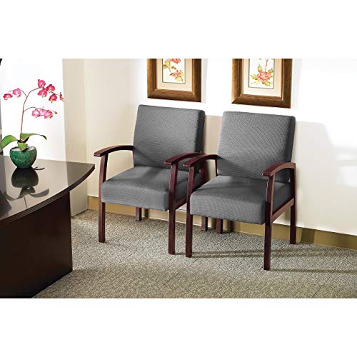Lorell Deluxe Guest Chair, Mahogany/Charcoal