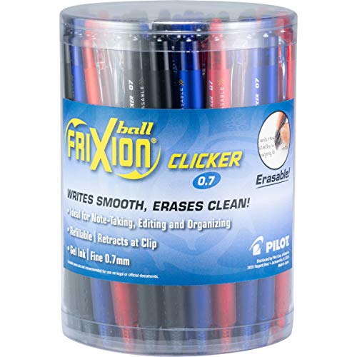 PILOT FriXion Clicker Erasable Gel Pens, 0.7mm, Business Colors, 36-Pack