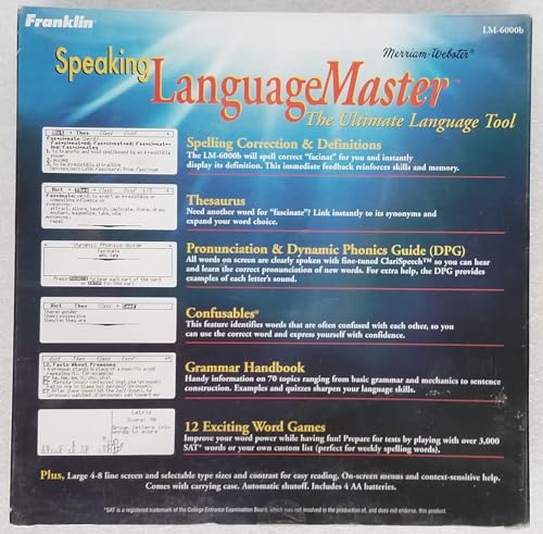 Franklin LM6000b Speaking Language Master