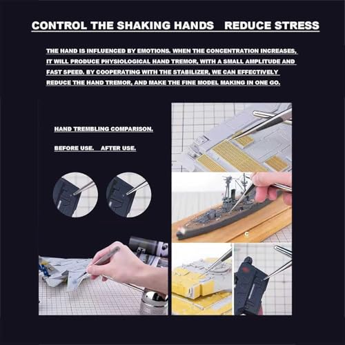 COYEUX Model Making Hand Stabilizer, Precision Hand Stabilizer, Rotate Horizontally 360°, Vertically 210°, Effectively Reducing Hand Tremor, for Carving Hobbyists Handcraft
