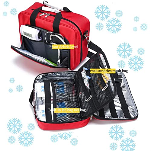YUSIWOAL Nurse Tote Bag, Portable First Aid Kit Bag, Compact and Lightweight First Aid Bag with Labeled Compartments, Large-capacity Outdoor Emergency Rescue Kit