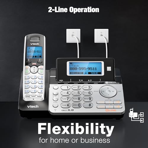 VTech DS6151-2 2-Line Expandable Cordless Phone System, 2 Handsets