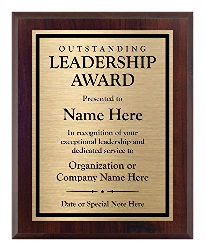 Customized Leadership Award- Plaque for Boss or Leader - Personalized - Customize Now! (6x8)