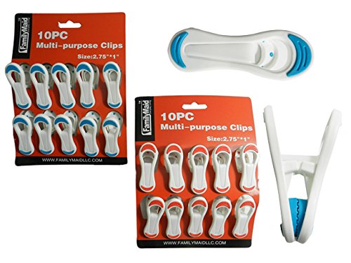 10 pcs Multipurpose Clips Size: 2.75 x 1 inches, Red Blue, Case of 72