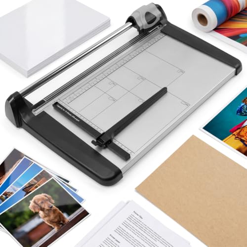 Rotary Paper Cutter, 15-Sheet A4 Paper Trimmer 360mm for Commercial Use