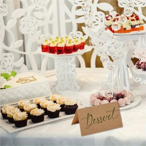White Blank Tent Place Cards 200pcs Kraft Paper Color Wedding Place Card Table Card Festival Party Banquet Sign-in Table Name Seat Card