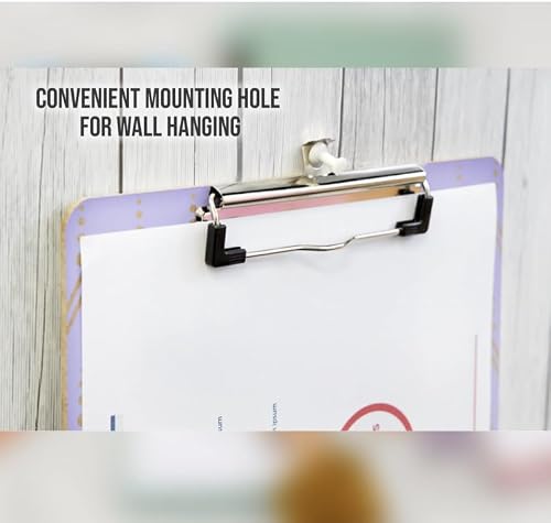 24 Pack, Standard Size Retro Hardboard Clipboard w/Low Profile Clip