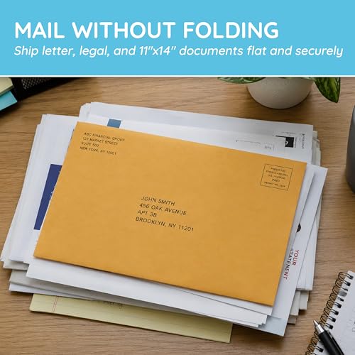 Blue Summit Supplies 100 12" x 15.5" Kraft Clasp Envelopes, Gummed Seal