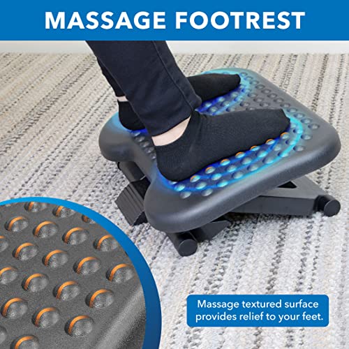 Mount-It! Foot Rest Under Desk with Massage Bumps & Foot Pedal Height