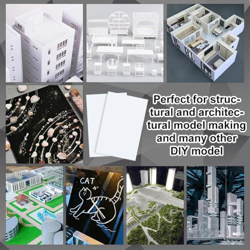 HAOTAISH White ABS Plastic Board for DIY Crafts Gardens Offices, 600 * 600mm, Thickness 1-30mm