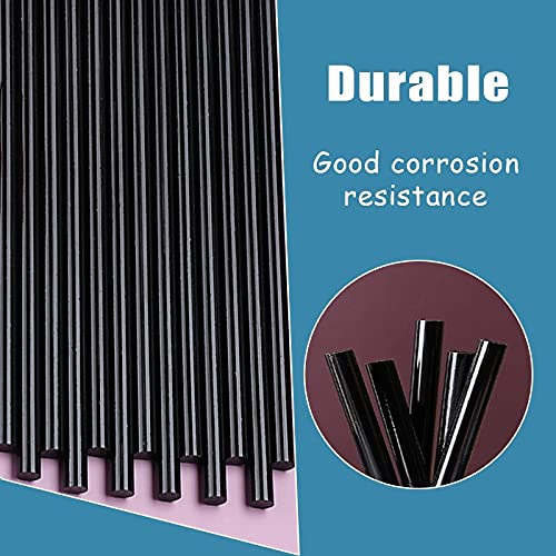 ZTBH Hot Melt Glue Sticks 100 Pcs 7x100mm Hot Melt Glue Sticks, Adhesive Sealing Black Color Wax Stick, for Electric Glue Gun Craft Sticks Melt Glue Stick