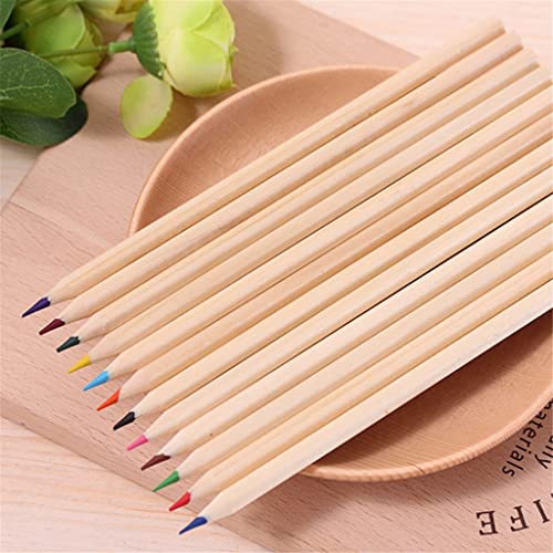 ZYQHMY Professional 12 Colors Natural Wood Colored Pencils Colorful Student Drawing Pencil School Office Supplies(87mm 12 colors)