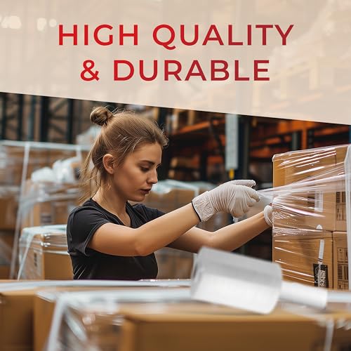 Dallas Packaging Supplies Shrink Wrap Roll for Moving | 80 Gauge 5" x 1000 FT Plastic Wraps for Packing | Clear Stretch Film for Pallets, Furniture, Boxes & Storage Protection - 6 Pack