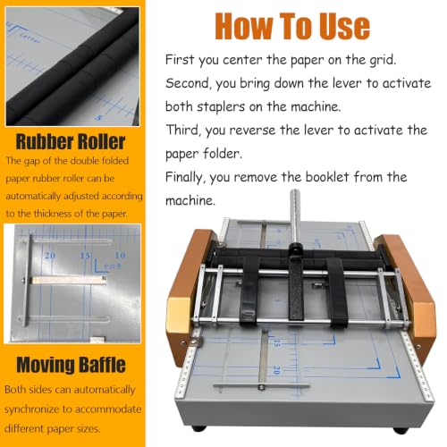 TECHTONGDA Automatic Booklet Binding and Folding Machine 12.48''x17.32''