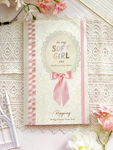 Rongrong Soft Girl Era Planner Sticker Book – Aesthetic Journal & Scrapbook Stickers for Planners, Bullet Journals & Scrapbooking | Feminine Vintage, Bows, Florals, Fashion & Self-Care Stickers